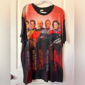 Star Trek Graphic 3X Shirt - Red and Black Vintage Tee
